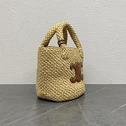 Celine Besace Triomphe Paille Beige 23x22x23cm - 5