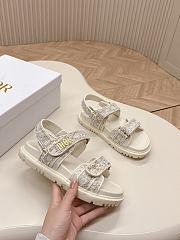 Dior Dioract Sandal White Gold Tweed - 5