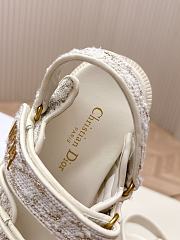 Dior Dioract Sandal White Gold Tweed - 4