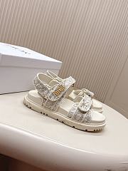 Dior Dioract Sandal White Gold Tweed - 3