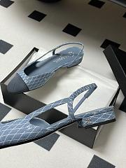 Chanel Slingback Denim Blue Flat - 5