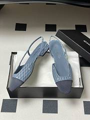Chanel Slingback Denim Blue Flat - 3