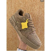 Louis Vuitton LV Trainer Sneaker Brown Suede - 1