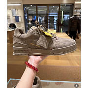 Louis Vuitton LV Trainer Sneaker Brown Suede - 4
