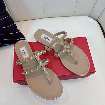 Valentino Garavani Taupe Summer Rockstud Sandals
