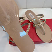 Valentino Garavani Taupe Summer Rockstud Sandals - 5