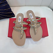 Valentino Garavani Taupe Summer Rockstud Sandals - 4