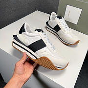 Tom Ford Suede James Sneaker Black Cream - 1