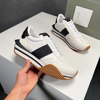 Tom Ford Suede James Sneaker Black Cream