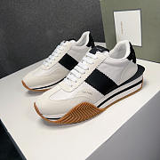Tom Ford Suede James Sneaker Black Cream - 4