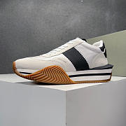 Tom Ford Suede James Sneaker Black Cream - 3