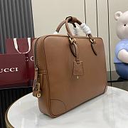Gucci GG Emblem Briefcase Brown 40x30x6cm - 5