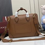 Gucci GG Emblem Briefcase Brown 40x30x6cm - 4