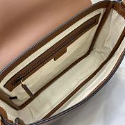Gucci GG Emblem Medium Crossbody Bag Brown 29x23x7.5cm - 2