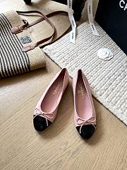 Chanel Ballerina Black Light Pink Flat - 1