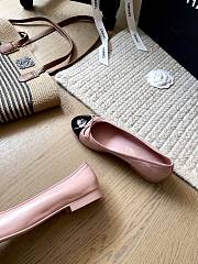 Chanel Ballerina Black Light Pink Flat - 5
