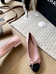 Chanel Ballerina Black Light Pink Flat - 4
