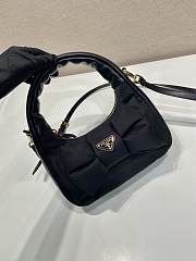 Prada Re-Nylon Nappa Leather Black Bag 22x13x7cm - 3