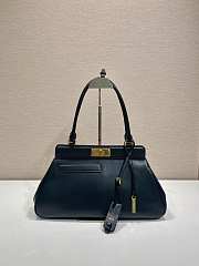 Prada Medium Leather Tote Bag Black 38x21x8cm - 1