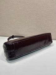 Prada Medium Leather Tote Bag Red Wine 38x21x8cm - 6
