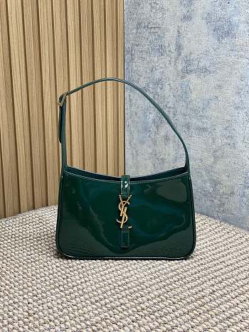 YSL Le 5 A 7 Bag Green Patent 23x16x6.5cm