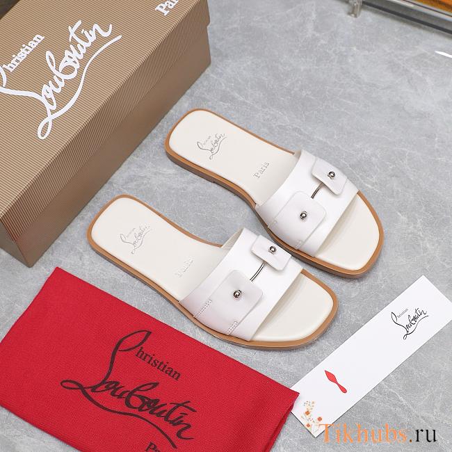 Christian Louboutin Chambelimule Mules White - 1