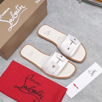 Christian Louboutin Chambelimule Mules White