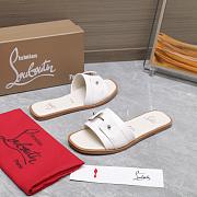 Christian Louboutin Chambelimule Mules White - 3