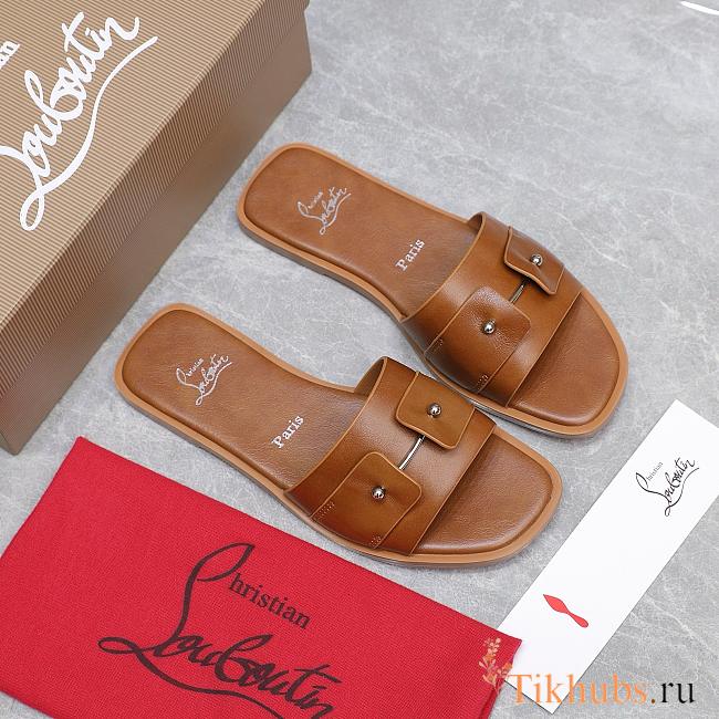 Christian Louboutin Chambelimule Mules Brown - 1