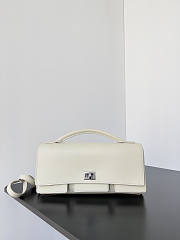 Balenciaga Bel Air Small Shoulder Bag White Silver 26.9x14x5.3cm - 1