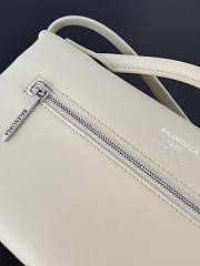 Balenciaga Bel Air Small Shoulder Bag White Silver 26.9x14x5.3cm - 3