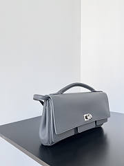 Balenciaga Bel Air Small Shoulder Bag Grey Silver 26.9x14x5.3cm - 6