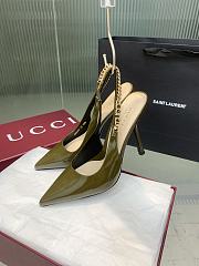 Gucci Signoria Slingback Pump Dark Green 10.5cm - 4