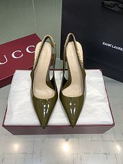 Gucci Signoria Slingback Pump Dark Green 10.5cm - 3