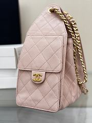 Chanel 25 Small Handbag Pink Calfskin Gold 30x26x14cm - 5