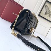 Ferragamo Quilted Gancini Large Flap Bag Black 25x16x9cm - 6