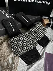 Alexander Wang Anya Crystal Flat Slide Sandals - 1