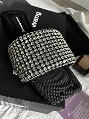 Alexander Wang Anya Crystal Flat Slide Sandals - 5