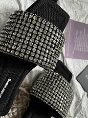 Alexander Wang Anya Crystal Flat Slide Sandals - 4