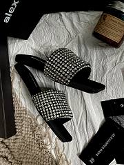 Alexander Wang Anya Crystal Flat Slide Sandals - 3