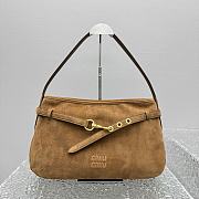 Miu Miu Aventure Suede Bag Brown 40x24x7cm - 1