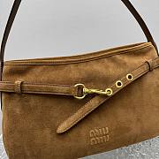 Miu Miu Aventure Suede Bag Brown 40x24x7cm - 3