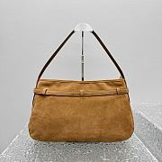 Miu Miu Aventure Suede Bag Brown 40x24x7cm - 4