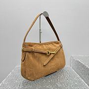 Miu Miu Aventure Suede Bag Brown 40x24x7cm - 2