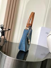 Celine Ava Triomphe Bag Denim Blue 23x13.5x6cm - 6