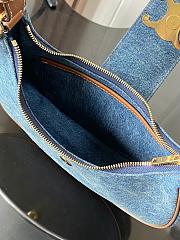 Celine Ava Triomphe Bag Denim Blue 23x13.5x6cm - 3