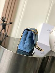 Celine Teen Victoire Bag Blue Denim 23.5x14x8cm - 6