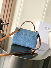 Celine Teen Nino Bag Blue Denim 20.5x13x8cm - 4