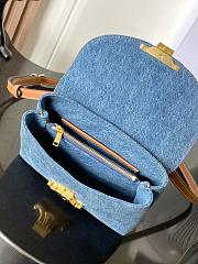 Celine Teen Nino Bag Blue Denim 20.5x13x8cm - 3