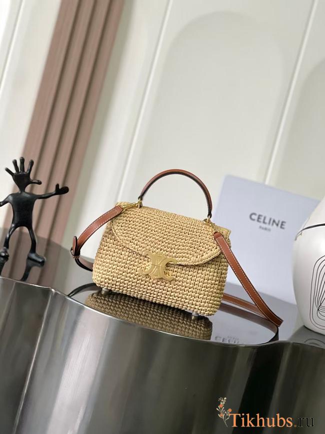 Celine Teen Nino Bag Raffia Calfskin 20.5x13x8cm - 1